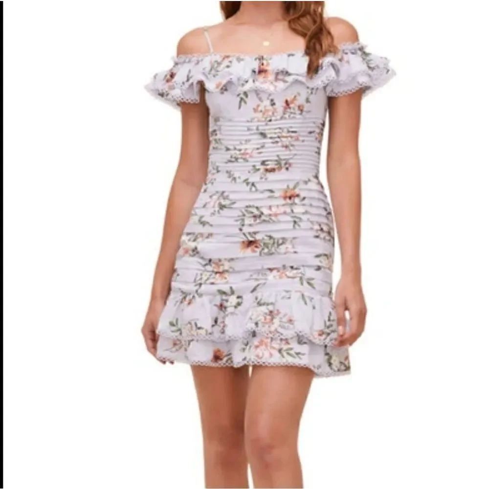 ASTR the label una floral off the shoulder minidress